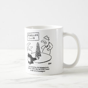 Modellering av Klubben Eiffel Torn Made of Sausage Kaffemugg