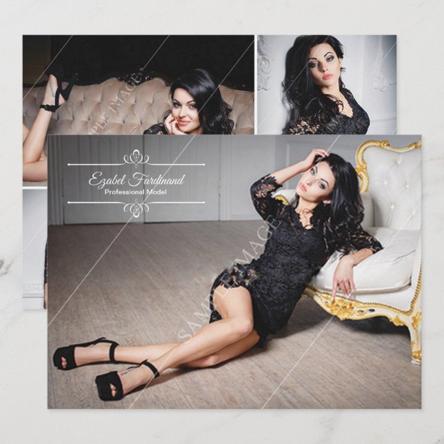 Modelleringskomp-kort Inbjudningar (Fram/baksida)