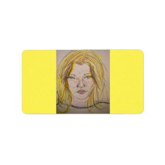 Modellflicka Adressetikett