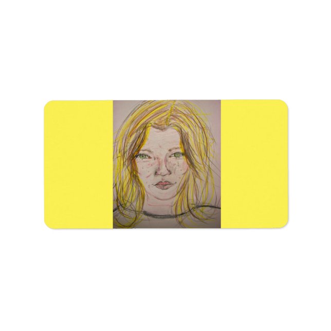 Modellflicka Adressetikett (Framsidan)