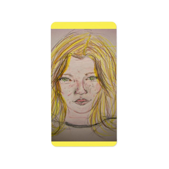 Modellflicka Adressetikett (Framsidan)