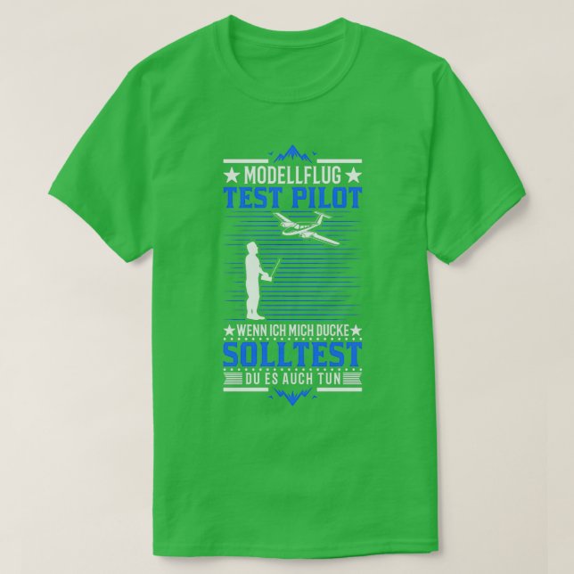 Modellflug Test Pilot Modellflugzeug Modellflieger T Shirt (Design framsida)