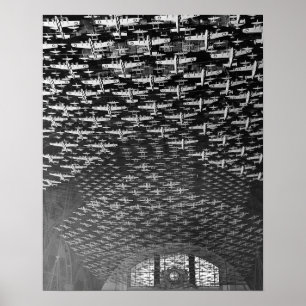 Modellflygplan, 1943. Gammalt foto Poster