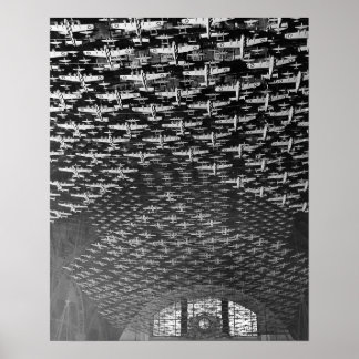 Modellflygplan, 1943. Gammalt foto Poster