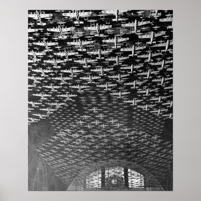 Modellflygplan, 1943. Gammalt foto Poster (Framsidan)