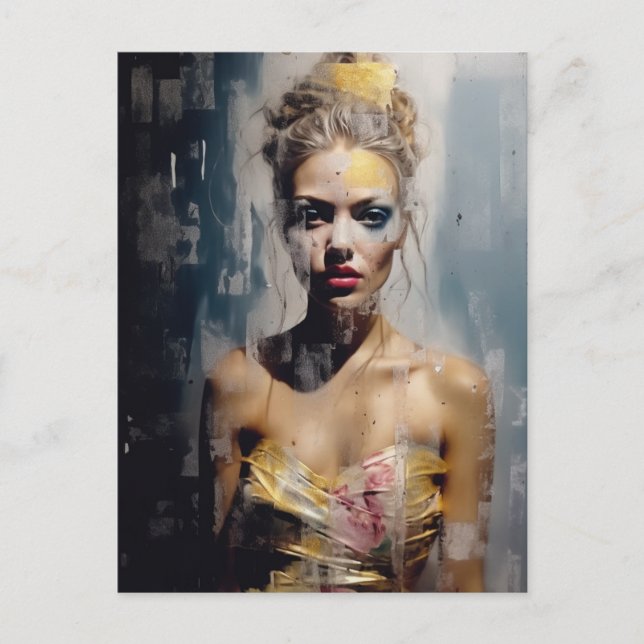 Modellfoto för Blond Mode Vykort (Framsida)