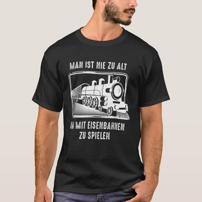 Modellguide för järnvägar i tåg t shirt (Framsida)