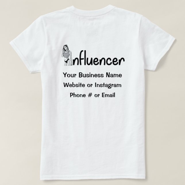 Modellinfluencer T-Shirt (Design baksida)