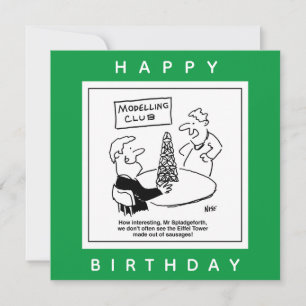 Modelling Eiffel Torn Tecknad Kort