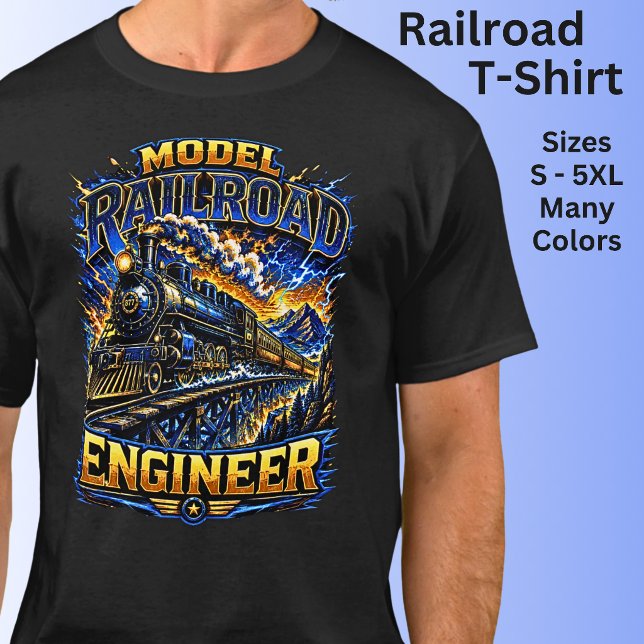 Modelljärnvägsingenjör ångtåg  t shirt (Skapare uppladdad)