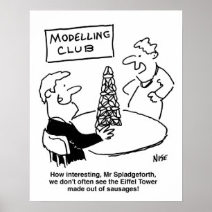 Modellklubb Eiffeltornet gjort av korvar Poster