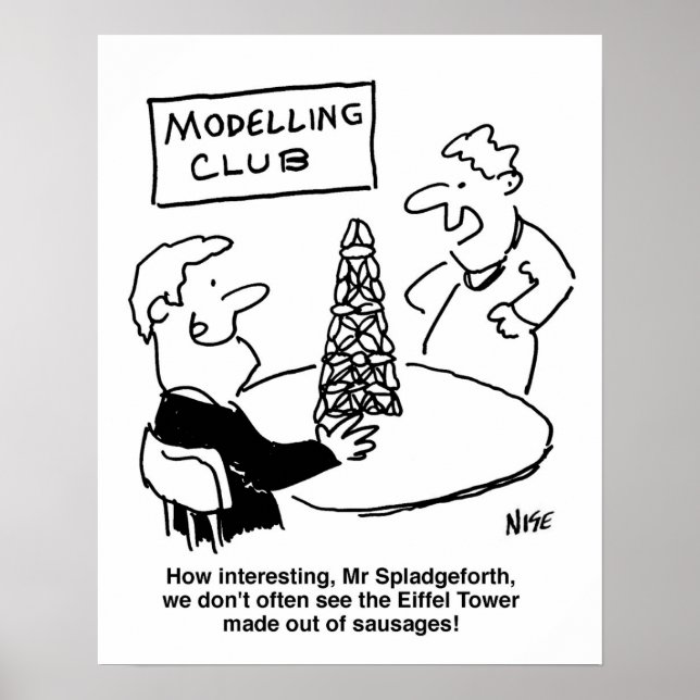 Modellklubb Eiffeltornet gjort av korvar Poster (Framsidan)