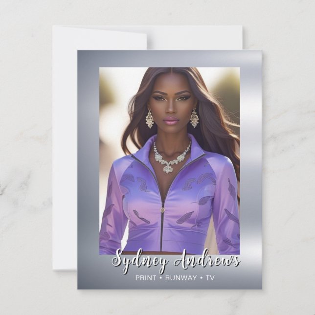 Modellkombinationskort för lysande stjärnor för mo julkort (Framsida)