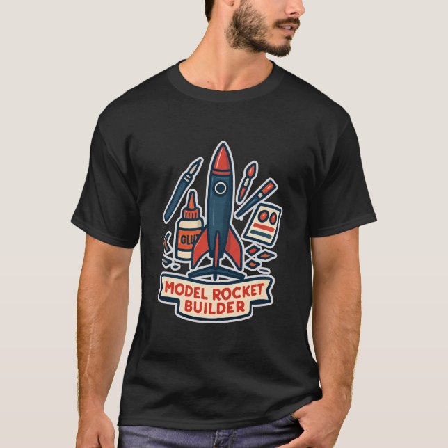 Modellraketbyggare T Shirt (Framsida)