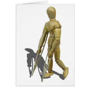 ModellWalkingWithCrutches110511 Hälsningskort