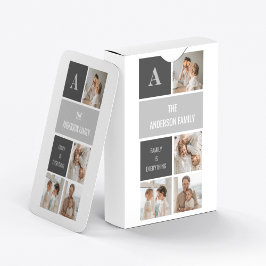 Moden 3Collage Photo & Grått Best Family Gift Casinokort