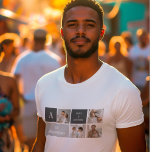 Moden 3Collage Photo & Grått Best Family Gift T Shirt<br><div class="desc">Moden 3Collage Photo & Grått Best Family Gift</div>