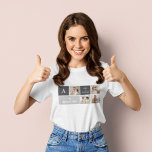 Moden 3Collage Photo & Grått Best Family Gift T Shirt<br><div class="desc">Moden 3Collage Photo & Grått Best Family Gift</div>
