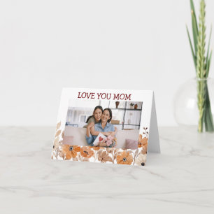 Moden Blommigt Lycklig Mors dag Card Kort