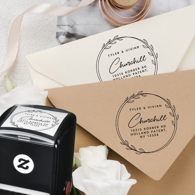 Moden Minimalist Wand lite Returadress Självfärgande Stämpel (Skapare uppladdad)