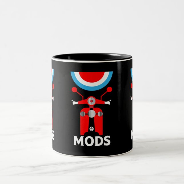 Moden - Mod och raketer - British Music Två-Tonad Mugg (Center)