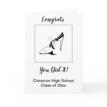 Moden Slipper Black Student Gratulerart du gjorde