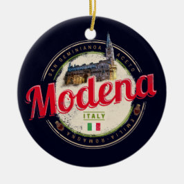 Modena Emilia-Romagna Balsamic Italien Souvenir Julgransprydnad Keramik