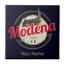 Modena Emilia-Romagna Balsamic Italien Souvenir Kakelplatta
