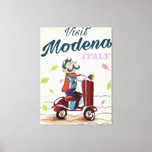 Modena Italien Scooter-reseaffisch Canvastryck