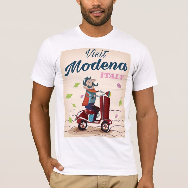Modena Italien Scooter-reseaffisch T-shirt (Framsida)