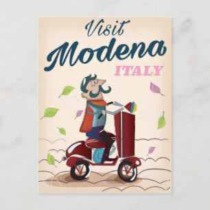 Modena Italien Scooter-reseaffisch Vykort