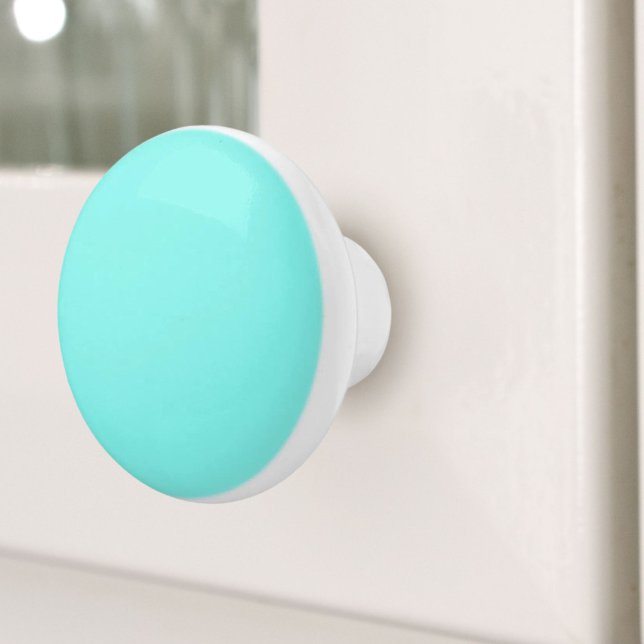 moder chic minimalist monogram turkos aqua blue knopp (moder chic minimalist monogram turquoise aqua blue ceramic knob)
