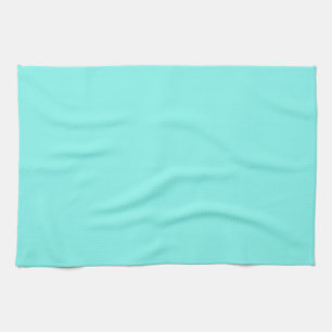 moder chic minimalist monogram turkos aqua blue kökshandduk