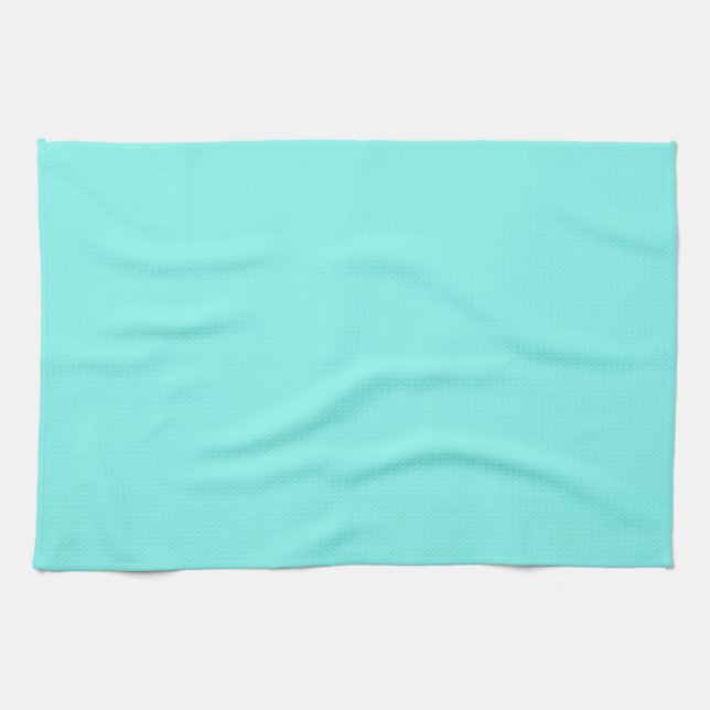 moder chic minimalist monogram turkos aqua blue kökshandduk (Horisontell)