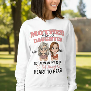 Moder Dotter Hjärtan Förbundna Över Distans T Shirt