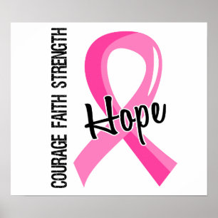 Moder Faith Hope 5 Breast Cancer Poster