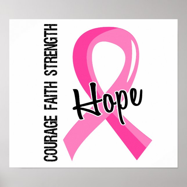 Moder Faith Hope 5 Breast Cancer Poster (Framsidan)