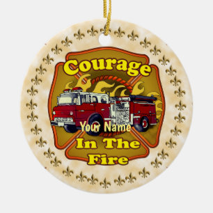Moder Firefighter Firetruc-ornament Julgransprydnad Keramik