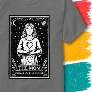 Moder Kärlek Tarotkort Himmelsk Konst Hjärta Mamma T Shirt