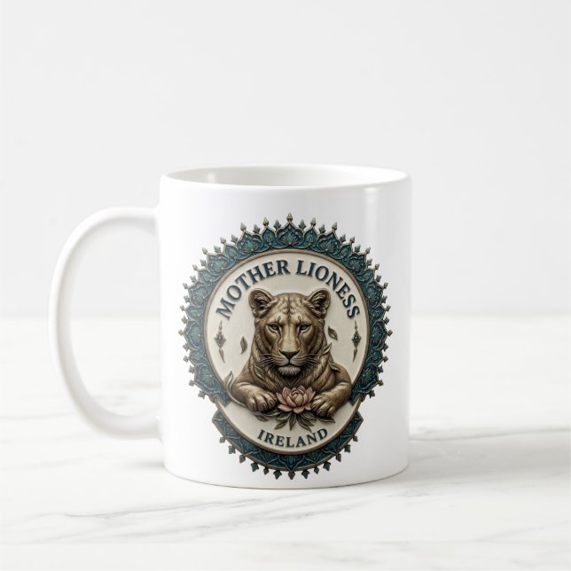 Moder Lejoninna. Irland Kaffe Mugg (Vänster)