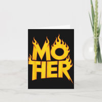Moder metall säger rolig flammande band Mother met