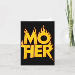 Moder metall säger rolig flammande band Mother met Kort