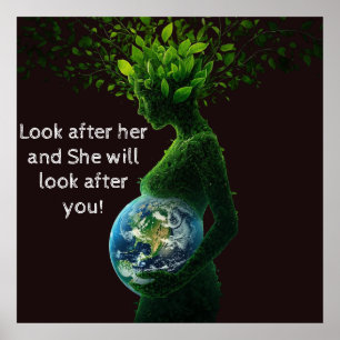Moder Natur Jorddagsaffisch Poster