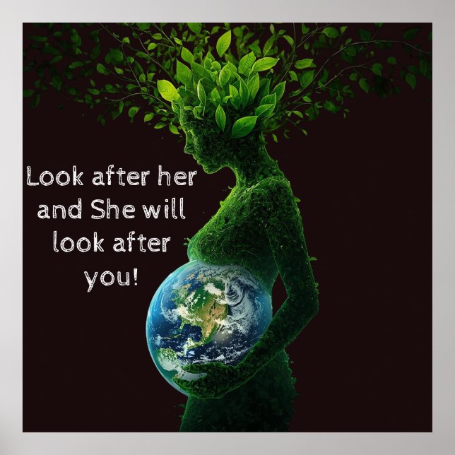 Moder Natur Jorddagsaffisch Poster (Framsidan)