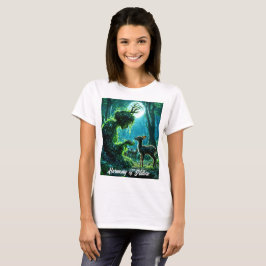 Moder naturens milda beröring på en fläckig kalv t shirt