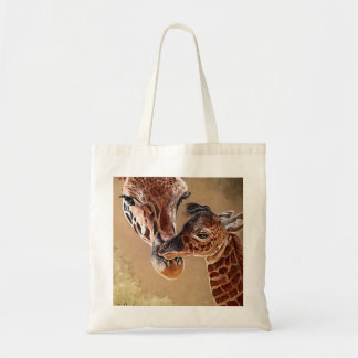 Moder och baby-giraff tygkasse
