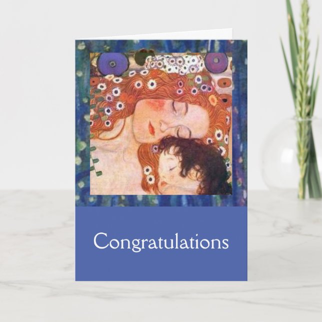 Moder och barn av Klimt Kort (Framsida)