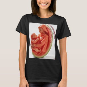 Moder och barn vattenmelonsskulptur Kvinna Organis T Shirt