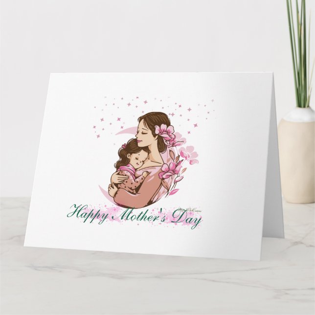 Moder och dotter kärlek – Morsdagskort Kort (Framsida)