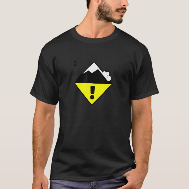 Moderat Avalanche Danger Backcountry Skiing Snowb T Shirt (Framsida)